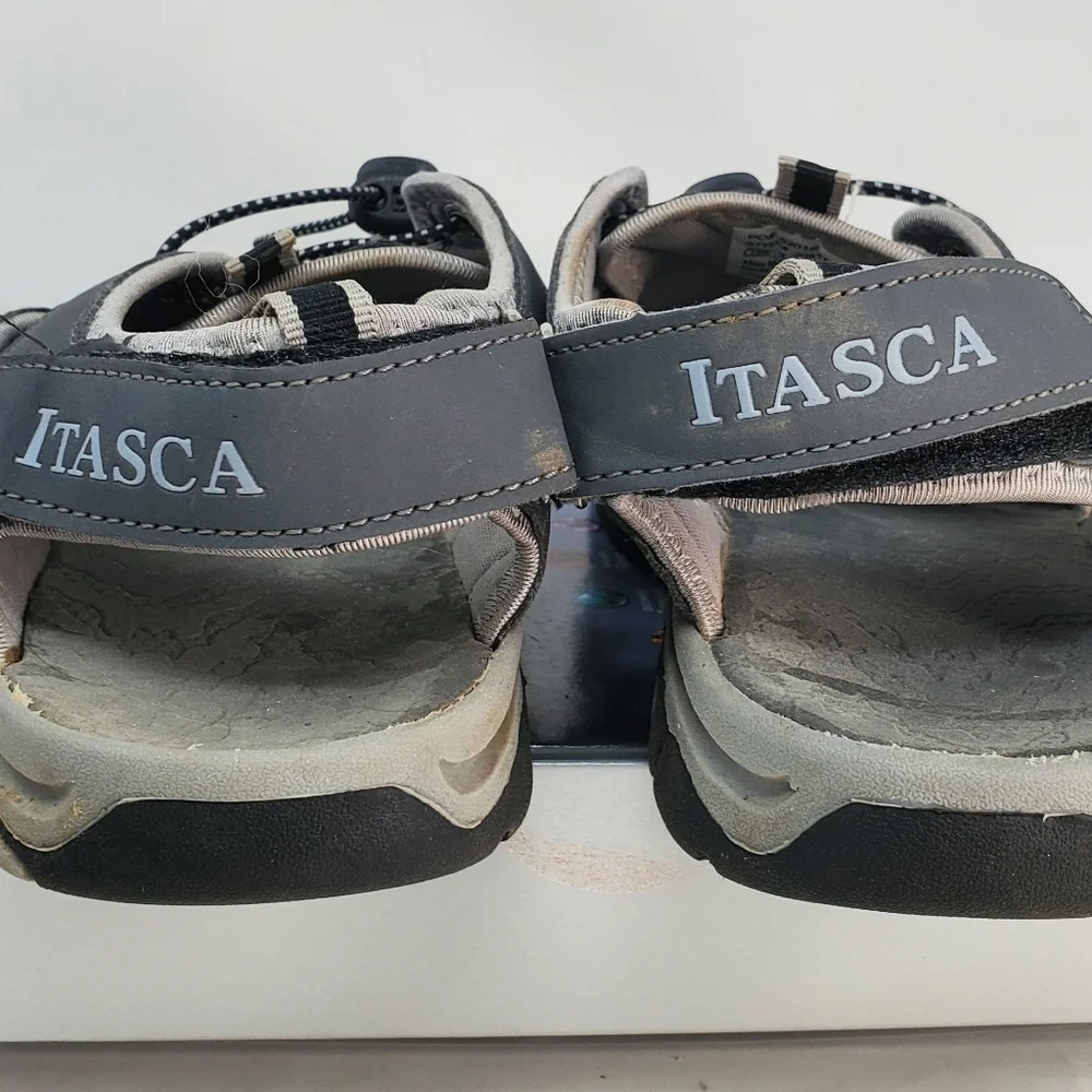 Ithasca rugged Sandles Waterproof CHARCOAL BLack MENS Size 9 EUC